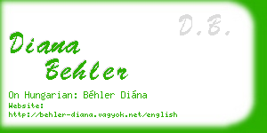 diana behler business card